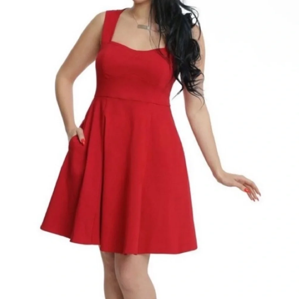 Hot Topic Red Sleeveless Mini Dress
